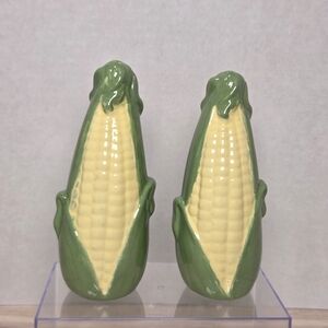 Corn Shaped Ceramic Salt and Pepper Shakers
